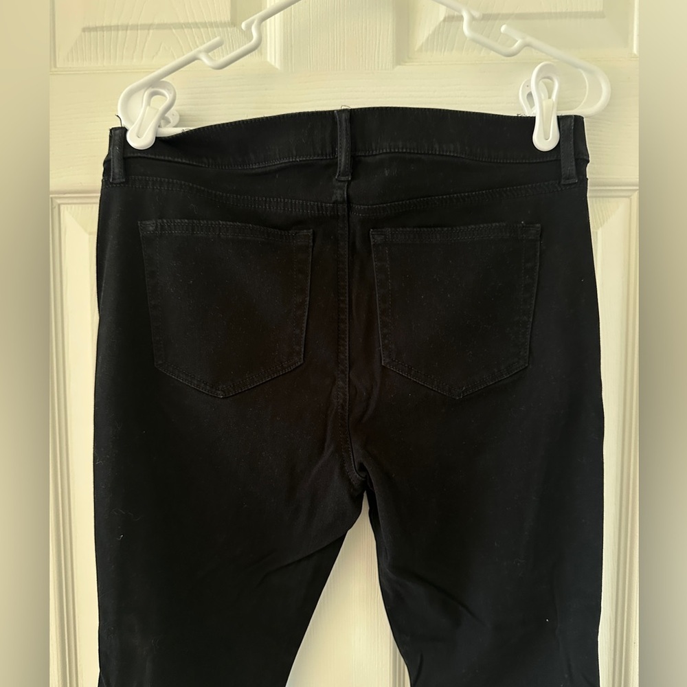 Women's LOFT brushed Black Jeans Size 8 - Picture 3 of 8